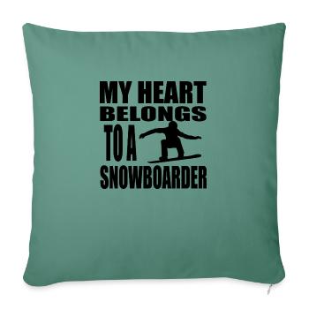 Snowboard Snowboarder - Sofakissenbezug 45 x 45 cm - Tanngrün - Vorne