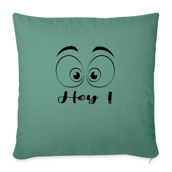 Hey! Eye View Comic - Sofa pillowcase 17,3'' x 17,3'' (45 x 45 cm) - cypress green - Front