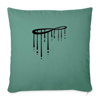 Gouttes de temps infinies - Housse de coussin décorative 45 x 45 cm - vert sapin - Devant