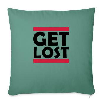 Strip Get Lost - Sofa pillowcase 17,3'' x 17,3'' (45 x 45 cm) - cypress green - Front