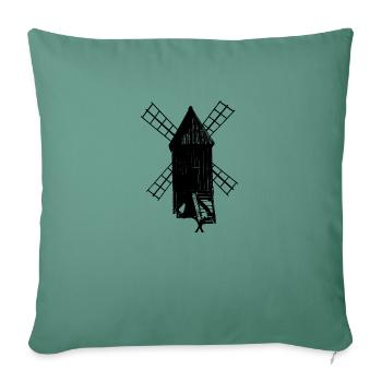 Historic Windmill Wasteland - Sofa pillowcase 17,3'' x 17,3'' (45 x 45 cm) - cypress green - Front