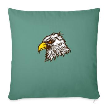 Cool pygargue à tête blanche de couleur aigle - Housse de coussin décorative 45 x 45 cm - vert sapin - Devant