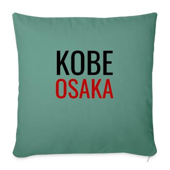 Kobe Osaka Design Japon - Housse de coussin décorative 45 x 45 cm - vert sapin - Devant
