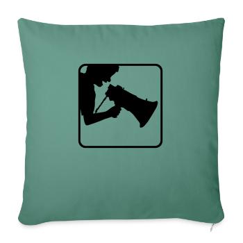 Speaker Speech Megafon Propaganda - Sofa pillowcase 17,3'' x 17,3'' (45 x 45 cm) - cypress green - Front