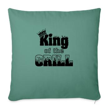 Roi du Grill - Housse de coussin décorative 45 x 45 cm - vert sapin - Devant