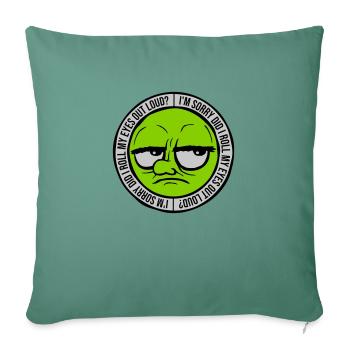 Roulez mes yeux - Housse de coussin décorative 45 x 45 cm - vert sapin - Devant