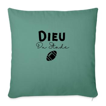 dieu du stade - Housse de coussin décorative 45 x 45 cm - vert sapin - Devant