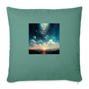 Endloses Universum - Sofakissenbezug 45 x 45 cm - Tanngrün - Vorne