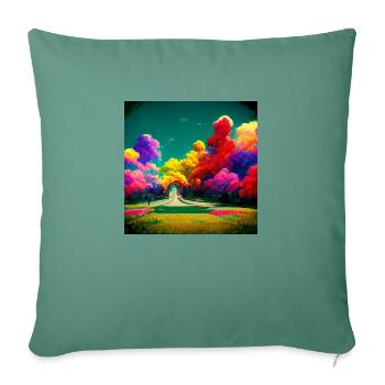 Towers in the Rainbow - Sofa pillowcase 17,3'' x 17,3'' (45 x 45 cm) - cypress green - Front