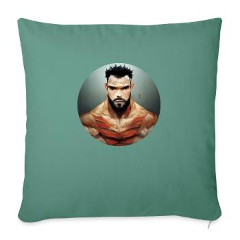 Anime Character - Sofa pillowcase 17,3'' x 17,3'' (45 x 45 cm) - cypress green - Front