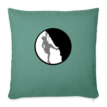 Fun climbing climbing summits - Sofa pillowcase 17,3'' x 17,3'' (45 x 45 cm) - cypress green - Front