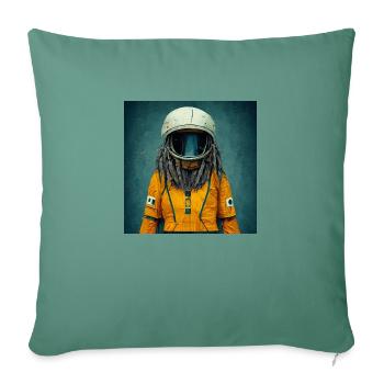 Rasta-astronaut - Sofa pillowcase 17,3'' x 17,3'' (45 x 45 cm) - cypress green - Front
