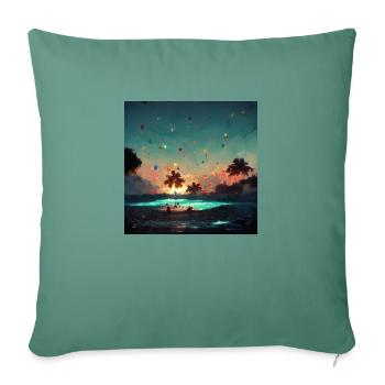 Birthday Party In Paradise - Sofa pillowcase 17,3'' x 17,3'' (45 x 45 cm) - cypress green - Front