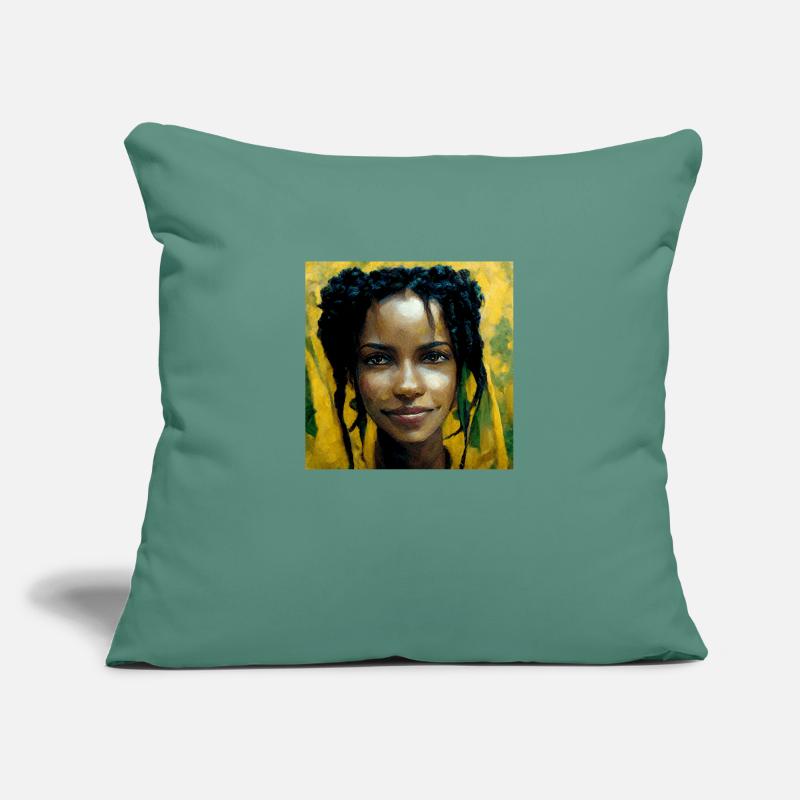 Astronaute Rasta Housse de coussin décorative 45 x 45 cm