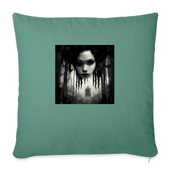 Le son de l’horreur du silence - Housse de coussin décorative 45 x 45 cm - vert sapin - Devant