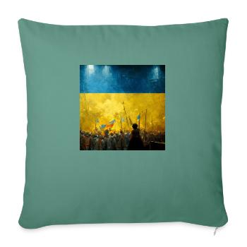 Sieg Der Ukraine - Sofakissenbezug 45 x 45 cm - Tanngrün - Vorne