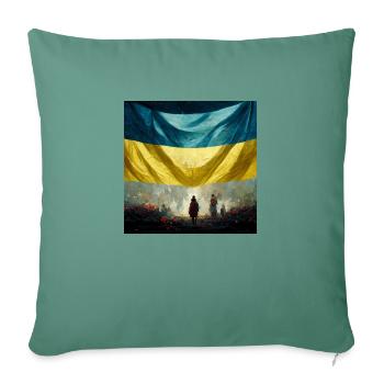 Sieg Der Ukraine - Sofakissenbezug 45 x 45 cm - Tanngrün - Vorne