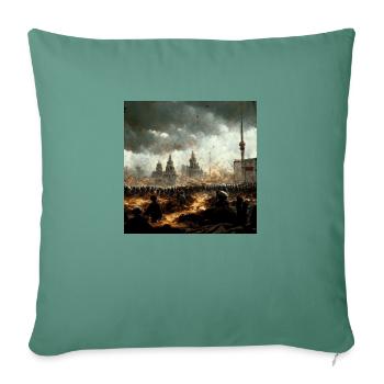 The war is over - Sofa pillowcase 17,3'' x 17,3'' (45 x 45 cm) - cypress green - Front