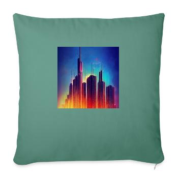 Women with dried and cracked skin drawing - Sofa pillowcase 17,3'' x 17,3'' (45 x 45 cm) - cypress green - Front