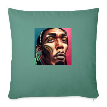 Le gangster jamaïcain Kartel - Housse de coussin décorative 45 x 45 cm - vert sapin - Devant