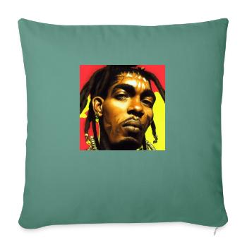Le gangster jamaïcain Kartel - Housse de coussin décorative 45 x 45 cm - vert sapin - Devant