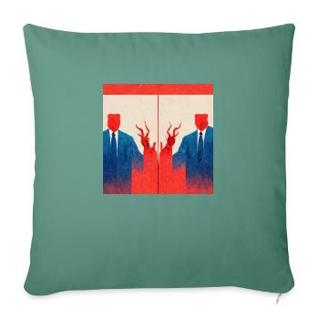 Democrats vs. Republicans - Sofa pillowcase 17,3'' x 17,3'' (45 x 45 cm) - cypress green - Front