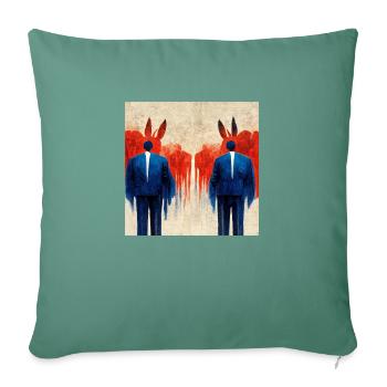 Democrats vs. Republicans - Sofa pillowcase 17,3'' x 17,3'' (45 x 45 cm) - cypress green - Front