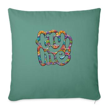 Try me try me funny cute graffitti humor retro - Sofa pillowcase 17,3'' x 17,3'' (45 x 45 cm) - cypress green - Front