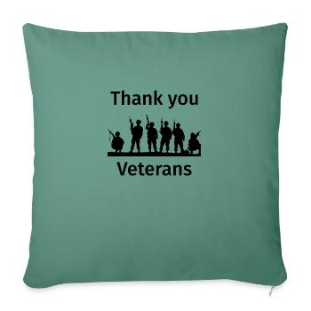 Thank you Veterans! - Sofakissenbezug 45 x 45 cm - Tanngrün - Vorne