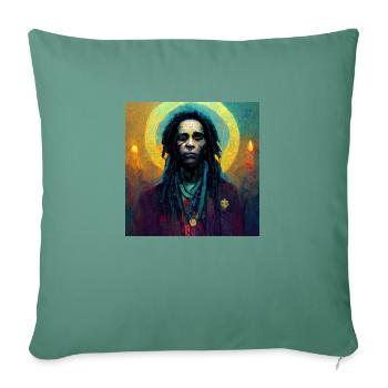 Spiritual Rastafarian - Sofa pillowcase 17,3'' x 17,3'' (45 x 45 cm) - cypress green - Front