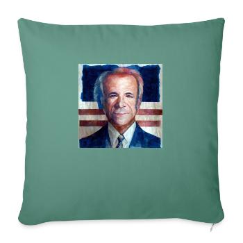 Drapeau des États-Unis avec Joe Biden - Housse de coussin décorative 45 x 45 cm - vert sapin - Devant