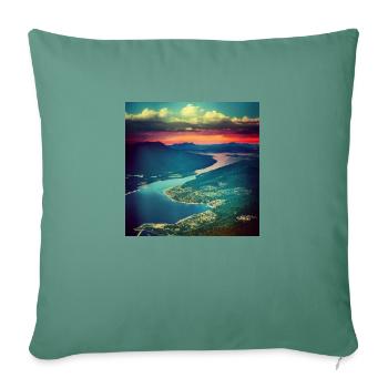 View from the Blue Mountains - Sofa pillowcase 17,3'' x 17,3'' (45 x 45 cm) - cypress green - Front