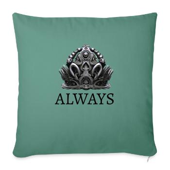 "ALWAYS" Queen Elizabeth - Housse de coussin décorative 45 x 45 cm - vert sapin - Devant