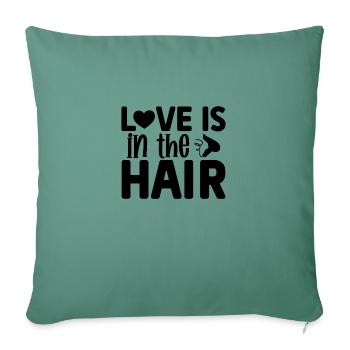 Love is in the Hair - Sofakissenbezug 45 x 45 cm - Tanngrün - Vorne