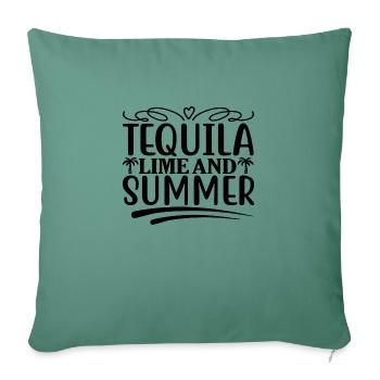 tequila lime et été - Housse de coussin décorative 45 x 45 cm - vert sapin - Devant