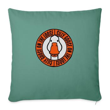 goose on the loose - Sofa pillowcase 17,3'' x 17,3'' (45 x 45 cm) - cypress green - Front