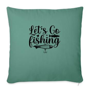 Let's go fishing - Sofa pillowcase 17,3'' x 17,3'' (45 x 45 cm) - cypress green - Front