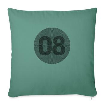 08 - Housse de coussin décorative 45 x 45 cm - vert sapin - Devant