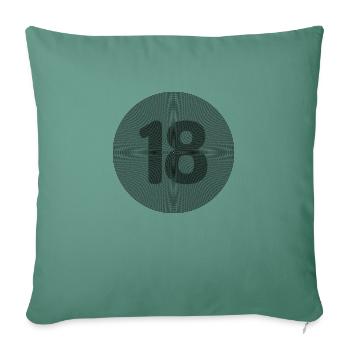 18 - Housse de coussin décorative 45 x 45 cm - vert sapin - Devant