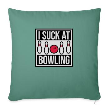 Je suis nul au bowling - Housse de coussin décorative 45 x 45 cm - vert sapin - Devant
