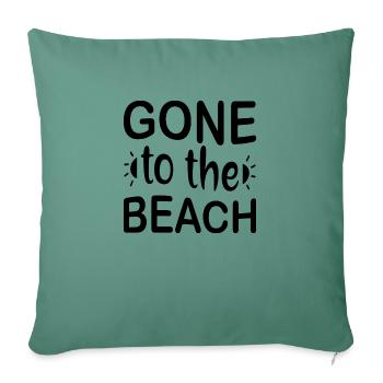 Allé à la plage - Housse de coussin décorative 45 x 45 cm - vert sapin - Devant