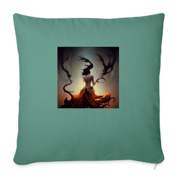 ARTWORK SPIRITUAL _06 - Sofa pillowcase 17,3'' x 17,3'' (45 x 45 cm) - cypress green - Front