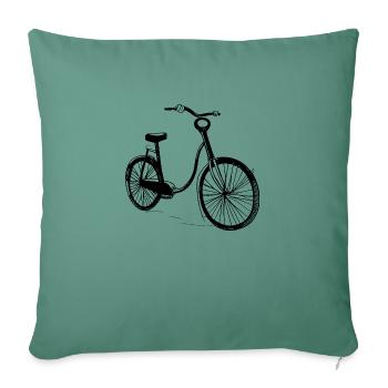 Fahrrad Gekritzel Fahrräder Radfahren Silhouette 3 - Sofakissenbezug 45 x 45 cm - Tanngrün - Vorne