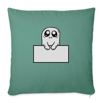 Ghost Shows Shield Cartoon - Housse de coussin décorative 45 x 45 cm - vert sapin - Devant