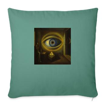 All Seeing Eye - Sofa pillowcase 17,3'' x 17,3'' (45 x 45 cm) - cypress green - Front