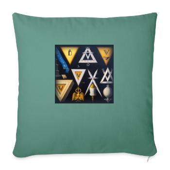 Freemason World - Sofa pillowcase 17,3'' x 17,3'' (45 x 45 cm) - cypress green - Front