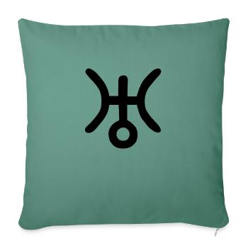 Astrological symbol Uranus - Sofa pillowcase 17,3'' x 17,3'' (45 x 45 cm) - cypress green - Front
