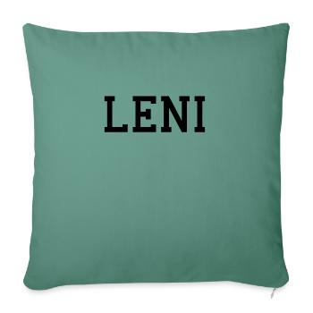 LENI - Housse de coussin décorative 45 x 45 cm - vert sapin - Devant