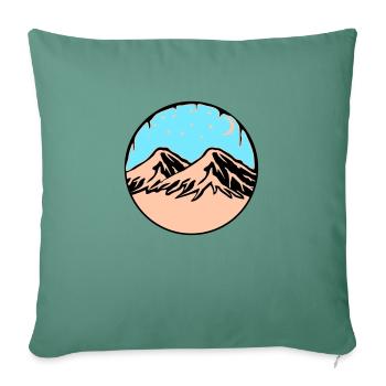 Starry Sky Mountains - Sofa pillowcase 17,3'' x 17,3'' (45 x 45 cm) - cypress green - Front