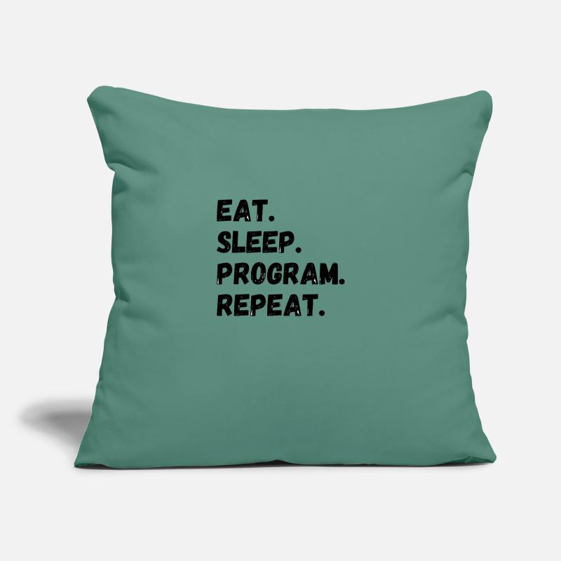 Répéter le programme Eat Sleep Housse de coussin décorative 45 x 45 cm